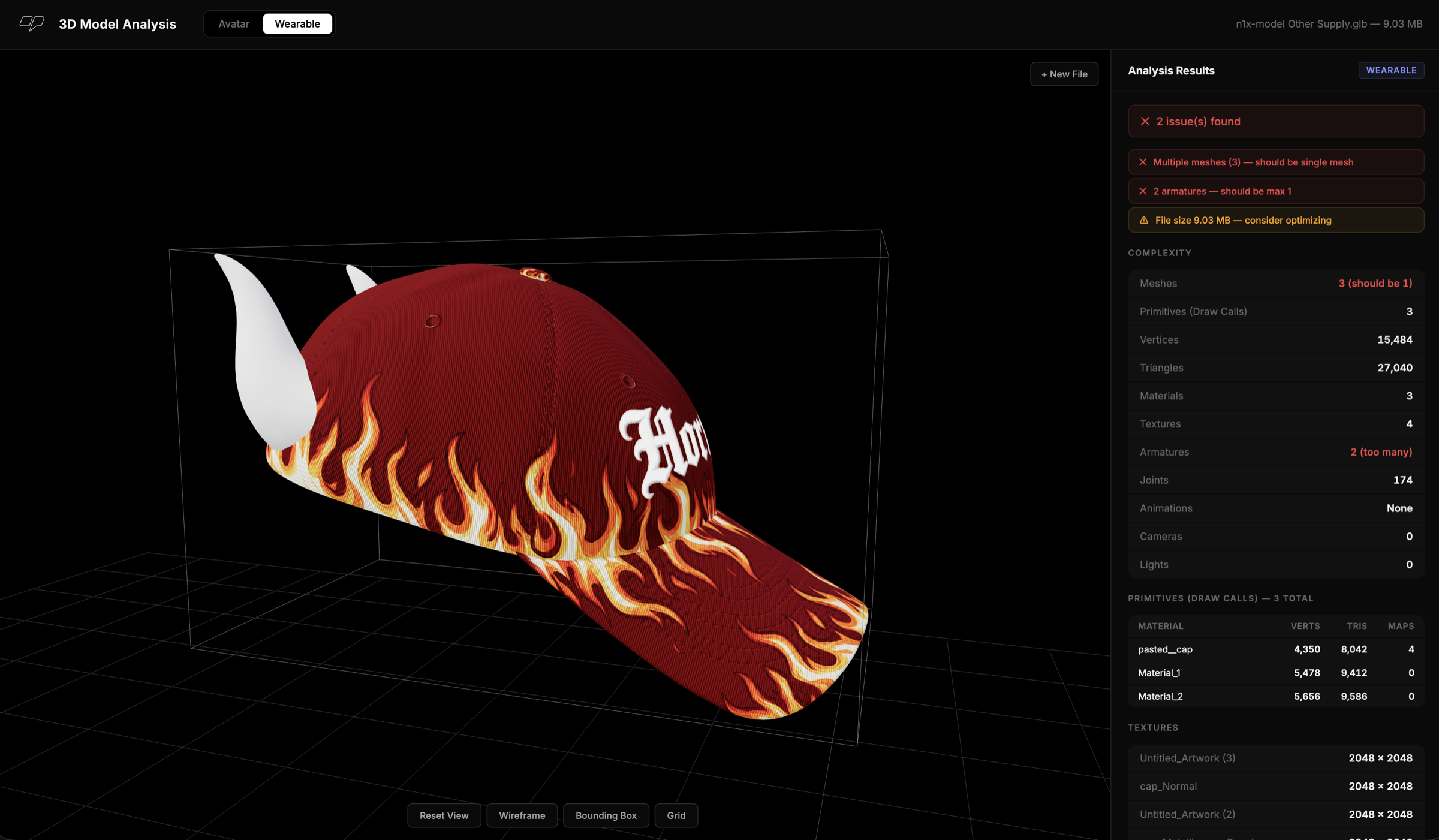 OP QA Tool · GLB analyzer